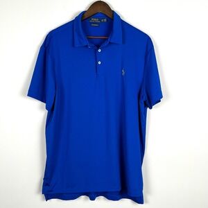 Polo Ralph Lauren Mens XL Performance Polo Shirt Royal Blue Short Sleeve Pony